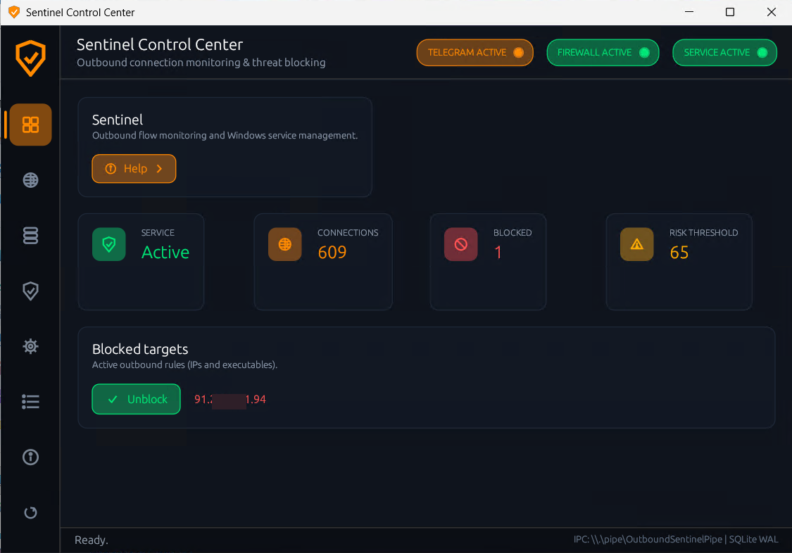 Sentinel — Control Center